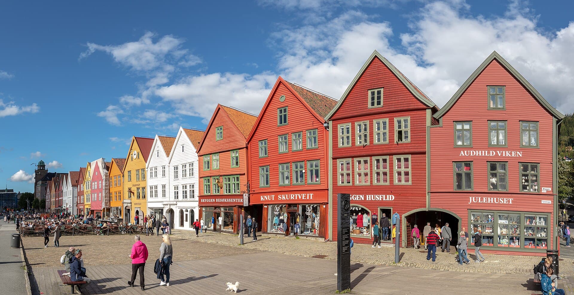 The Hanseatic Bryggen wharf at Bergen harbour, a UNESCO World Heritage site