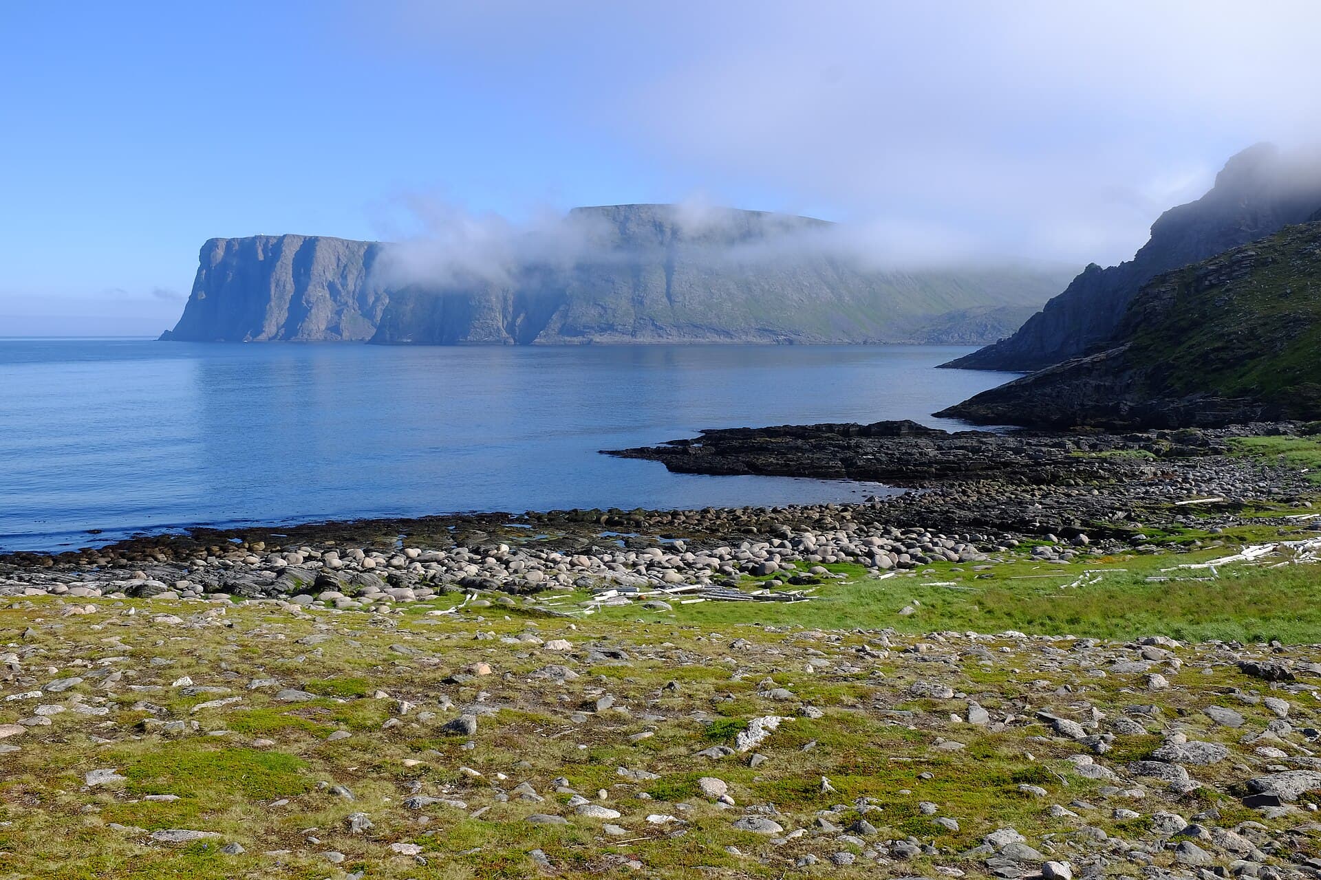 The North Cape plateau and its sheer cliffs above the Barents Sea, Finnmark