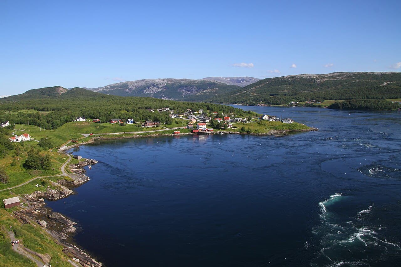 The powerful tidal current of Saltstraumen, Nordland