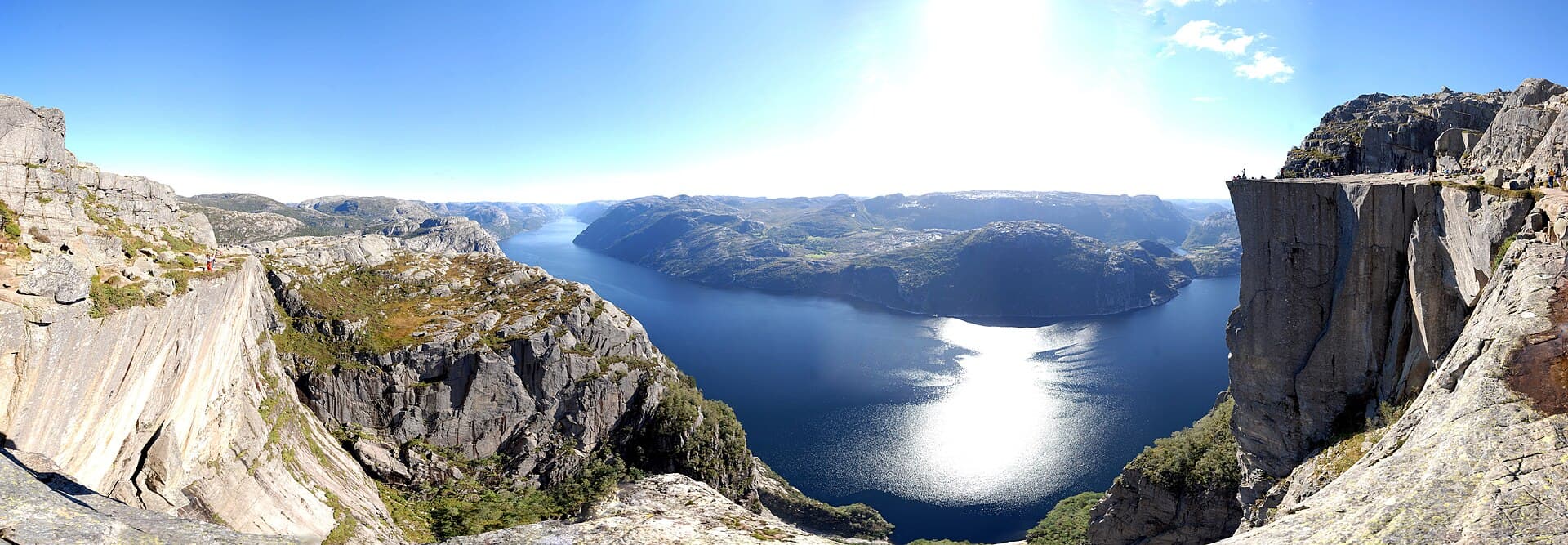 Panorama of the Lysefjord with sheer mountain walls, Rogaland
