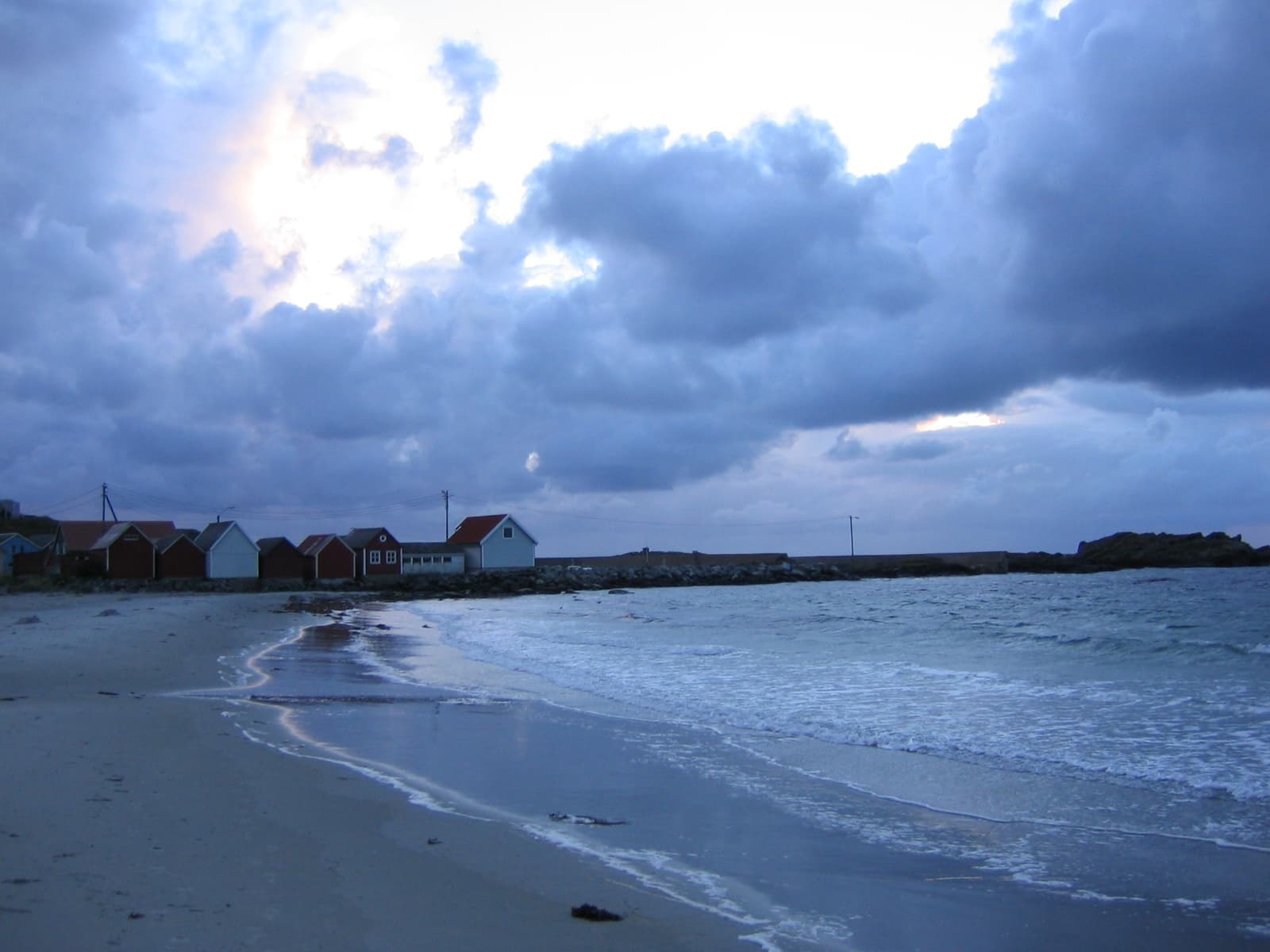 The long sandy beach at Sola on the Jæren coast, Rogaland